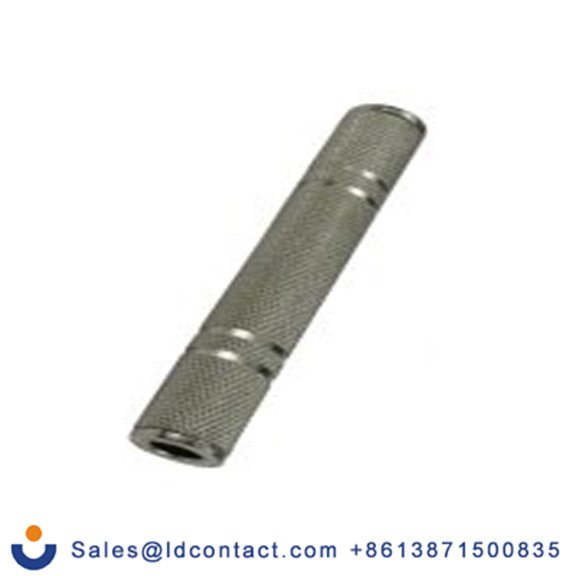 RS PRO,286-2897,影音连接适配器 6.35 mm立体声类型 公 6.35 mm立体声类型 直向, 镀金色触点 母插, 聚氯乙烯外壳