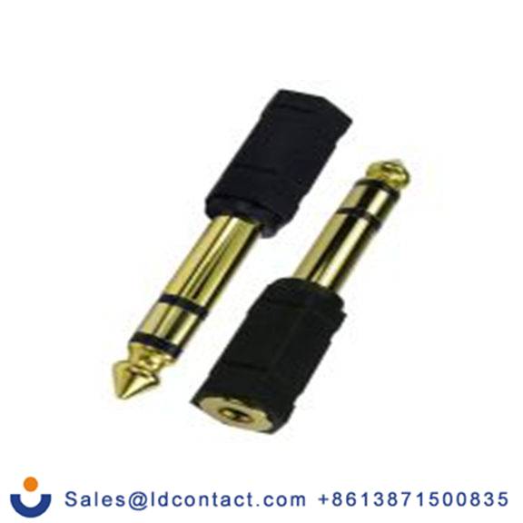 RS PRO,286-2898,影音连接适配器 3.5mm 立体声类型 母插 6.35 mm立体声类型 直向, 镀金色触点 公, 聚氯乙烯外壳