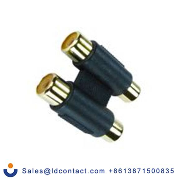 RS PRO,286-2900,影音连接适配器 RCA类型 RCA类型 直向, PVC护套外壳