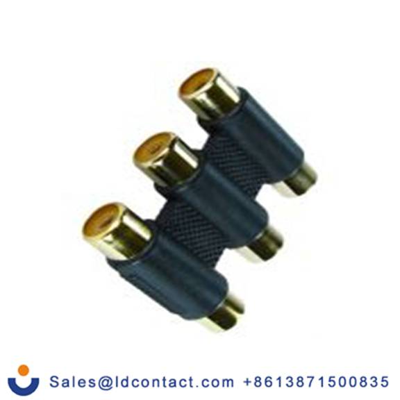 RS PRO,286-2901,影音连接适配器 RCA类型 RCA类型 直向, 镀金色触点, 聚氯乙烯外壳