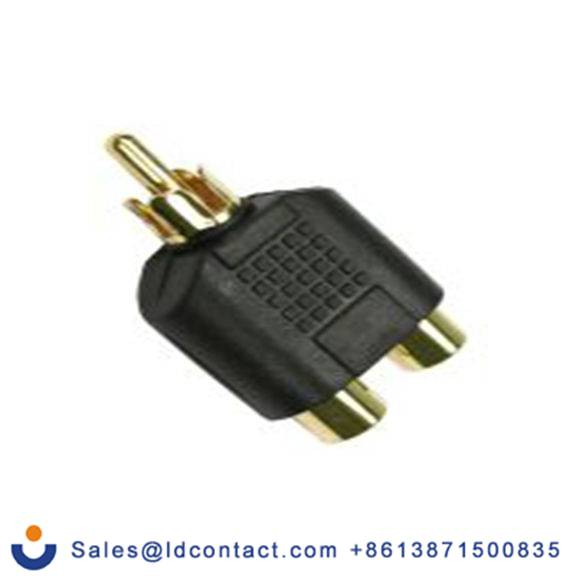 RS PRO,286-2903,影音连接适配器 RCA类型 RCA类型 直向, 镀金色触点, ABS外壳