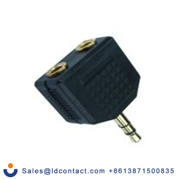 RS PRO,286-2905,影音连接适配器 3.5mm 立体声类型 公 母头立体声类型 直向, 镀金色触点 母插, ABS外壳