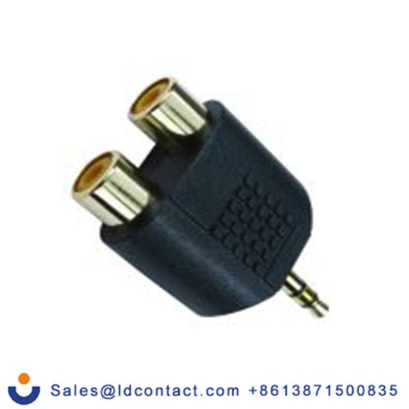 RS PRO,286-2908,影音连接适配器 3.5mm 立体声类型 RCA类型 直向, 镀金色触点 公, ABS外壳