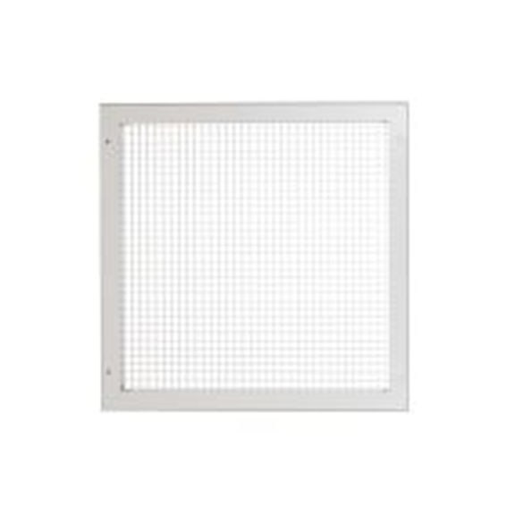 RS PRO,432-722,铝 格栅, 方格形百叶片, 32 mm宽法兰, 银色 450 mm 32 mm