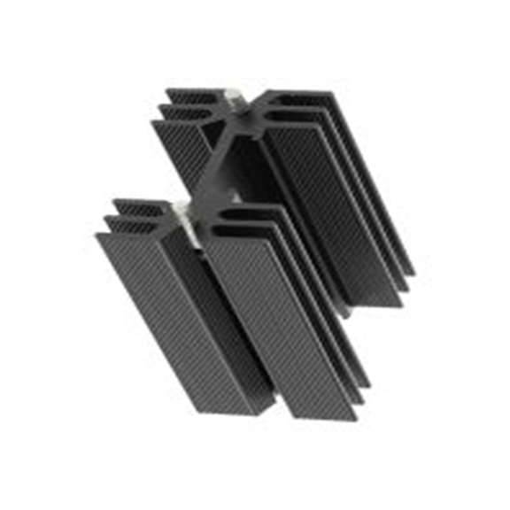 RS PRO,234-2378,散热器, 铝制, 5.5kΩ/W, 黑色 25 mm 50 mm 35 mm