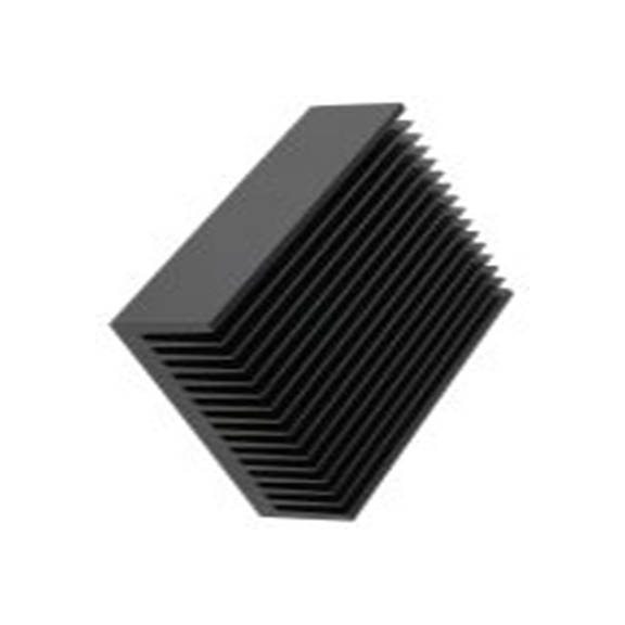 RS PRO,234-2463,散热器, 铝制, 0.55kΩ/W, 黑色 40 mm, 用于通用矩形铝 200 mm 160 mm