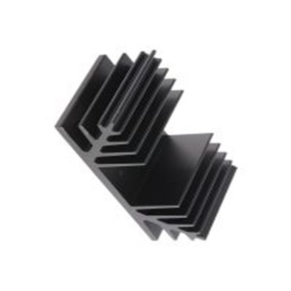 RS PRO,234-2508,散热器, 铝制, 2.5kΩ/W, 黑色 25 mm, 用于通用矩形铝 50 mm 88 mm