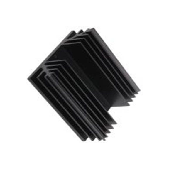 RS PRO,234-2514,散热器, 铝制, 1.5kΩ/W, 黑色 25 mm, 用于通用矩形铝 100 mm 88 mm