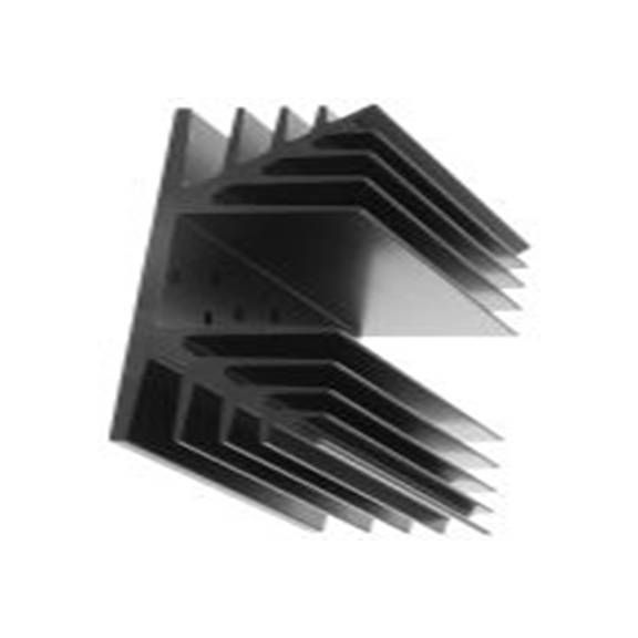 RS PRO,234-2542,散热器, 铝制, 1.4kΩ/W, 黑色 35 mm, 用于通用矩形铝 100 mm 88 mm