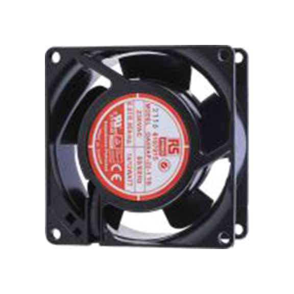 RS PRO,619-7015,轴流风扇, 230 V ac电源, 51 m³/h, 12 W, 最大60 mA, 3000 rpm, IP44 80 mm, OA80系列 80 mm 38 mm