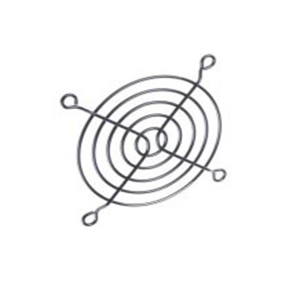 RS PRO,737-3970,钢 指形护罩, 用于80 mm风扇, 螺丝孔距71.5 mm, 黑色 76.2 mm 76.2 mm