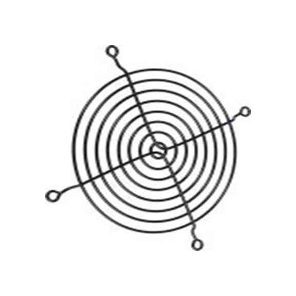 RS PRO,737-3995,钢 指形护罩, 用于120 mm风扇, 螺丝孔距104.8 mm, 黑色 115.6 mm 5.5 mm