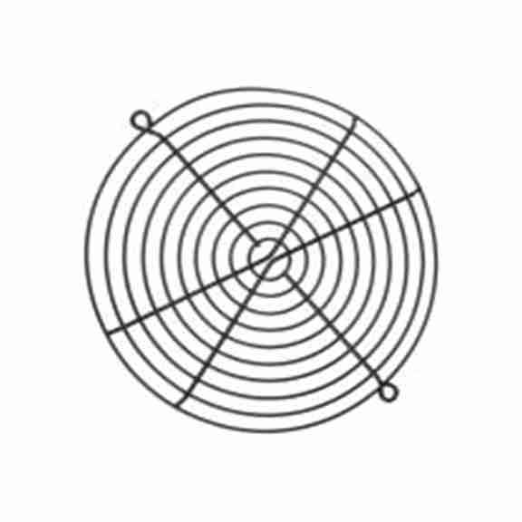 RS PRO,737-4011,不锈钢 指形护罩, 用于172 mm风扇, 螺丝孔距162 mm, 黑色 154.43 mm 162 mm 6.45 mm