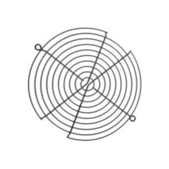 RS PRO,737-4014,不锈钢 指形护罩, 用于172 mm风扇, 螺丝孔距162 mm, 黑色 154.43 mm 162 mm 6.45 mm