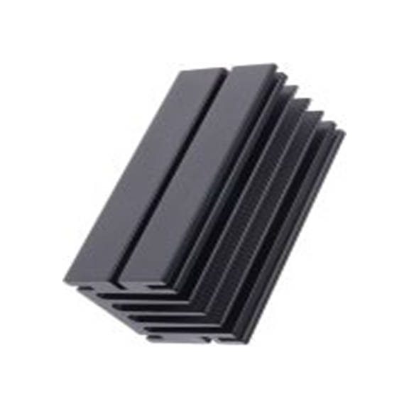RS PRO,789-8554,散热器, 铝制, 4.5°C/W, 黑色 33 mm, 用于通用矩形铝 100 mm 46 mm