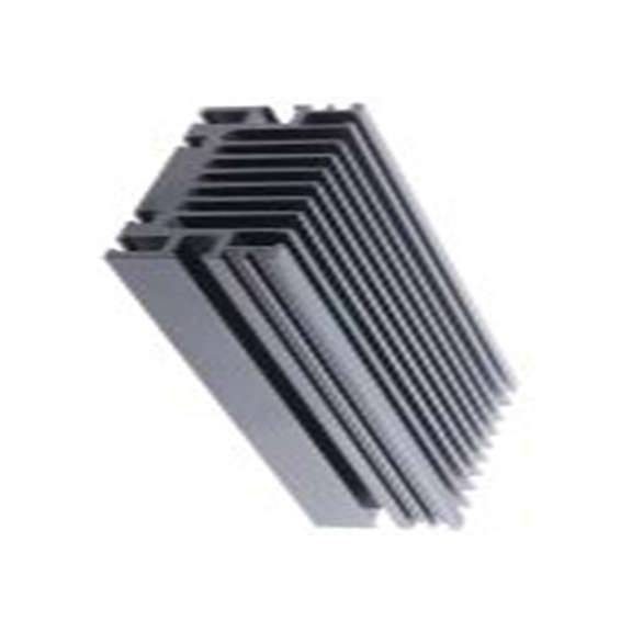 RS PRO,789-8564,散热器, 铝制, 0.9°C/W, 黑色 40 mm, 用于通用矩形铝 200 mm 96 mm