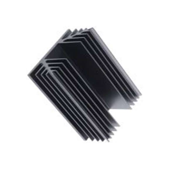 RS PRO,789-8567,散热器, 铝制, 1.25°C/W, 黑色 35 mm, 用于通用矩形铝 125 mm, 520AB系列 88 mm