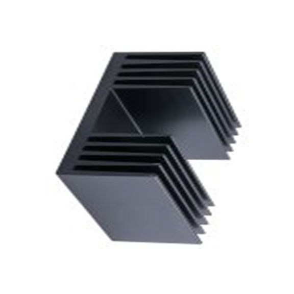 RS PRO,789-8573,散热器, 铝制, 1°C/W, 黑色 50 mm, 用于通用矩形铝 100 mm 125 mm