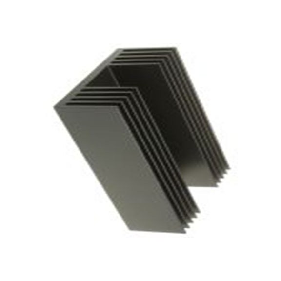 RS PRO,789-8576,散热器, 铝制, 0.59°C/W, 黑色 50 mm, 用于通用矩形铝 200 mm 125 mm