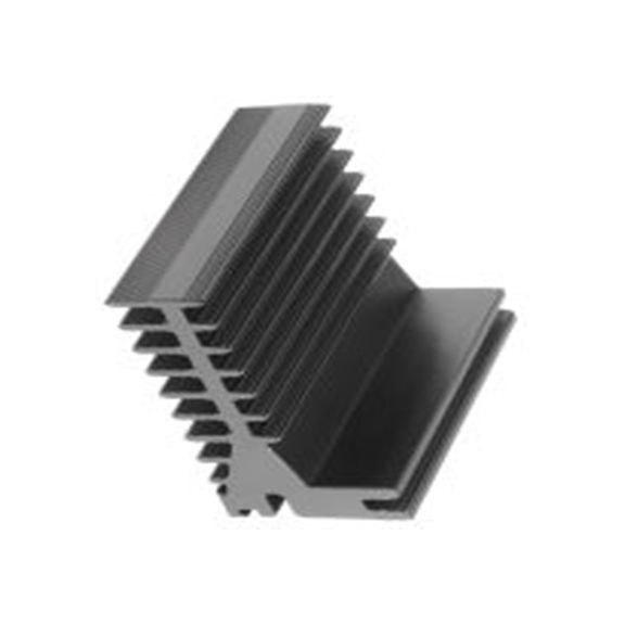 RS PRO,789-8582,散热器, 铝制, 5°C/W, 黑色 28 mm 50 mm, PPL系列 50 mm