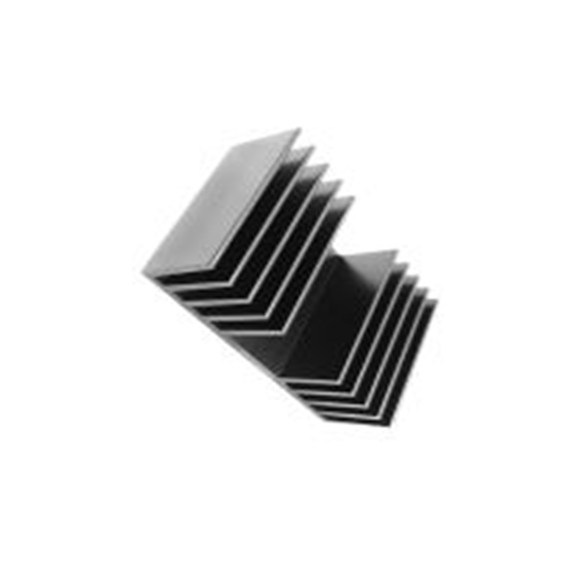 RS PRO,271-864,散热器, 铝制, 黑色 37 mm, 用于通用矩形铝 100 mm 100 mm