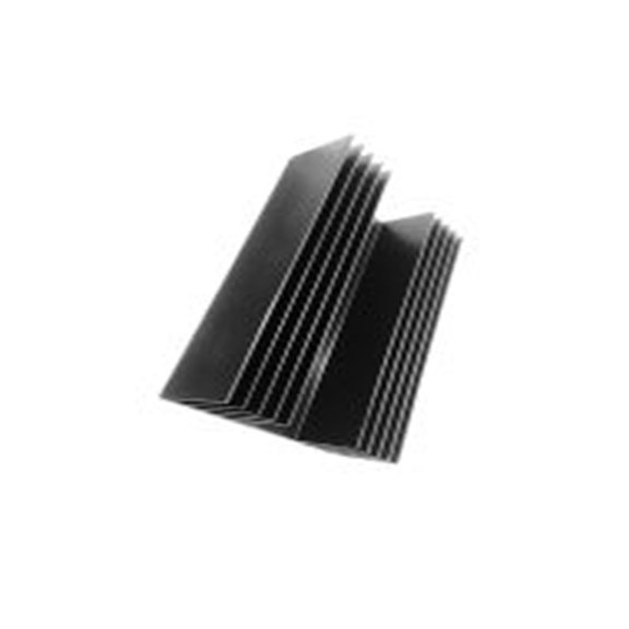 RS PRO,271-870,散热器, 铝制, 黑色 50 mm, 用于通用矩形铝 150 mm 125 mm