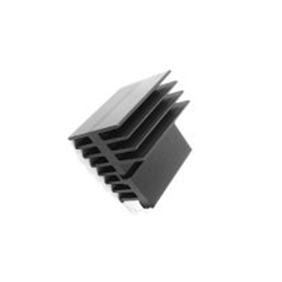 RS PRO,234-2429,散热器, 铝制, 4.2°C/W, 黑色 38 mm, 用于通用矩形铝 37.5 mm 54 mm