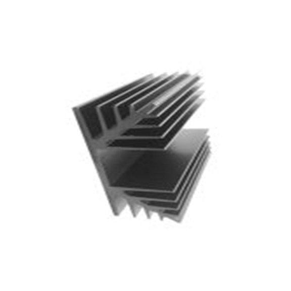 RS PRO,234-2520,散热器, 铝制, 1.65kΩ/W, 黑色 35 mm, 用于通用矩形铝 75 mm 88 mm