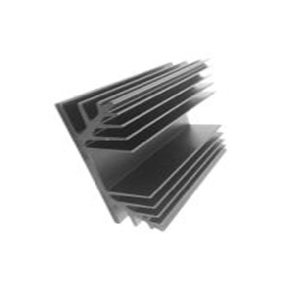 RS PRO,789-8558,散热器, 铝制, 1.9°C/W, 黑色 25 mm, 用于通用矩形铝 75 mm 88 mm