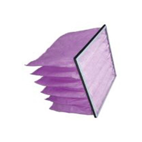 RS PRO,827-9728,袋式过滤器, MERV13级, F7级, 袋装过滤器, 聚丙烯过滤介质, 初压降105 Pa 500 mm, 69.46 m³/h 592 mm, 粉红色 287 mm