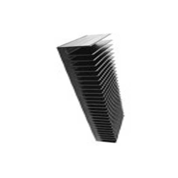 RS PRO,903-3179,散热器, 铝制, 0.14°C/W, 黑色 30 mm, 用于通用矩形铝 200 mm, 100系列 25 mm