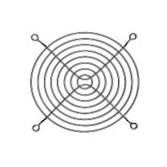 RS PRO,283-164,钢 指形护罩, 用于120 mm风扇, 螺丝孔距104.8 mm, 银色 120 mm 120 mm 95 mm