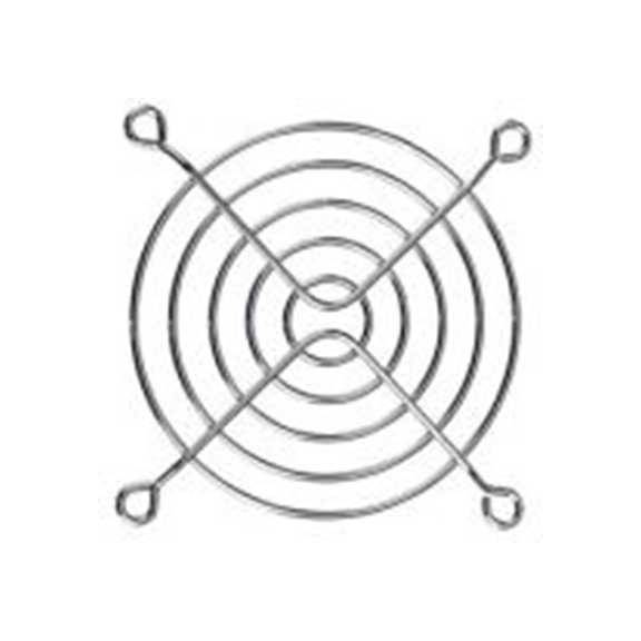 RS PRO,283-168,钢 指形护罩, 用于80 mm风扇, 螺丝孔距71.5 mm, 银色 80 mm 80 mm 123.4 mm