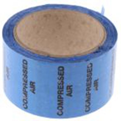 RS PRO,711-413,管道标识, 蓝色底, 预印 压缩空气 , 乙烯基, 聚丙烯制, 50 mmx33 m