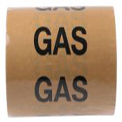 RS PRO,711-615,管道标识, 米色底, 预印 气体 , 聚丙烯, 乙烯基制, 150 mmx33 m