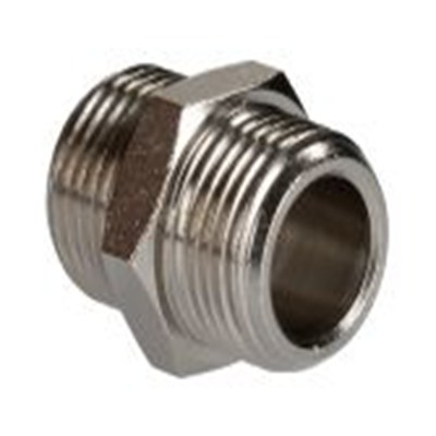 RS PRO,176-0987,直向 螺纹接头, 带螺纹 带螺纹 黄铜管件, G 3/8 in 公转BSPP 3/8 in 公