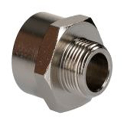 RS PRO,176-1003,直向 减振器, 带螺纹 带螺纹 黄铜管件, G 3/8 in 公转BSPP 1/2 in 母插