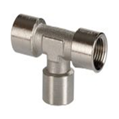 RS PRO,176-1060,T 形 适配器, 带螺纹 带螺纹 接头, 1/4 in 母插 16.5 mm 母插转带螺纹 16.5 mm 母插