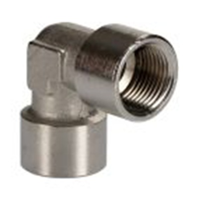 RS PRO,176-1081,直角 弯头, 带螺纹 带螺纹 黄铜管件, 3/8 in 母插 3/8 in 母插