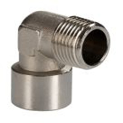 RS PRO,176-1088,直角 接头, 带螺纹 带螺纹 接头, 1/2 in 公 1/2 in 母插