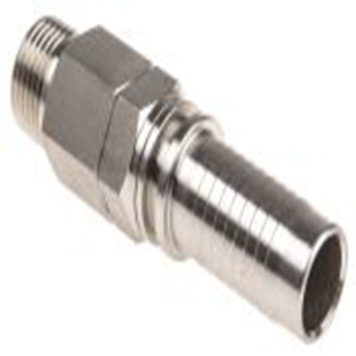 RS PRO,362-7119,软管接头 带螺纹, Φ19.05 mm内径, 不锈钢制, 最大工作压力20 bar