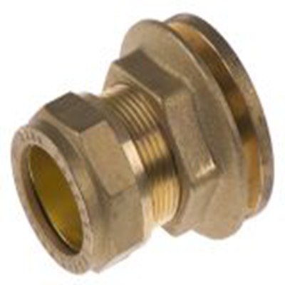 RS PRO,369-1586,管接头, 压接 压接 黄铜卡套接头, BSP 41 mm 母插 41 mm 母插