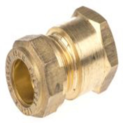 RS PRO,369-2286,管接头, 压接 压接 黄铜卡套接头, G 12.7 mm 母插 母插