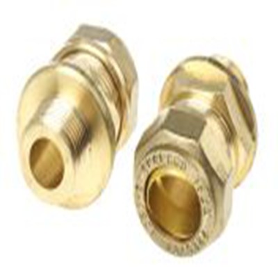 RS PRO,432-0320,管接头, 压接 压接 黄铜卡套接头, G 9.53 mm 母插 母插