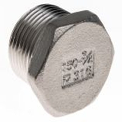 RS PRO,499-3473,直 插头 不锈钢管件, 带螺纹 19.05 mm 公, 23.368 mm长, 六角