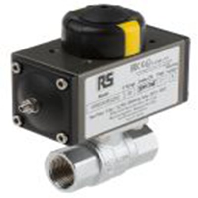 RS PRO,760-5576,40 bar 气动阀 BSP 球形阀 母插, 直动式返回 1/2 in