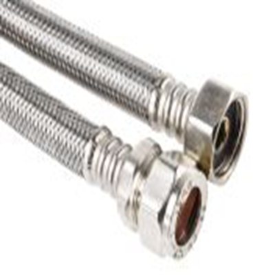 RS PRO,784-5263,乙烯丙烯二烃单体, 不锈钢, 黄铜 软管组装, 15 mm, 900 mm长 BSPF 母插