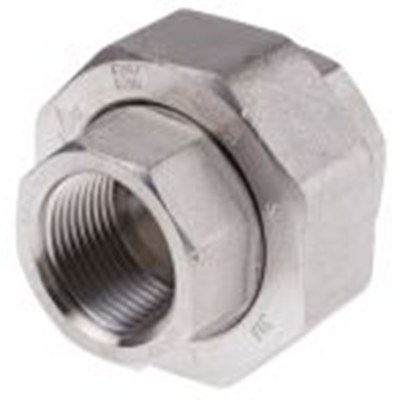 RS PRO,826-7119,直 接头 不锈钢管件, 带螺纹 母插 母插, 61.976 mm长, 八角形
