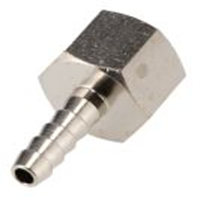 RS PRO,665-599,软管接头, Φ6 mm内径, 镀镍黄铜制, 最大工作压力100 bar