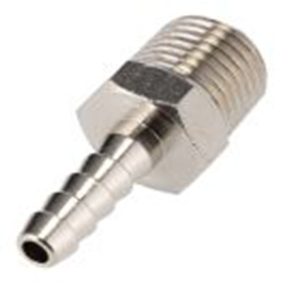 RS PRO,665-596,软管接头, Φ6 mm内径, 镀镍黄铜制, 最大工作压力100 bar